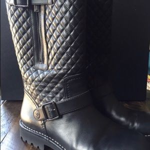 Chanel quilted boots